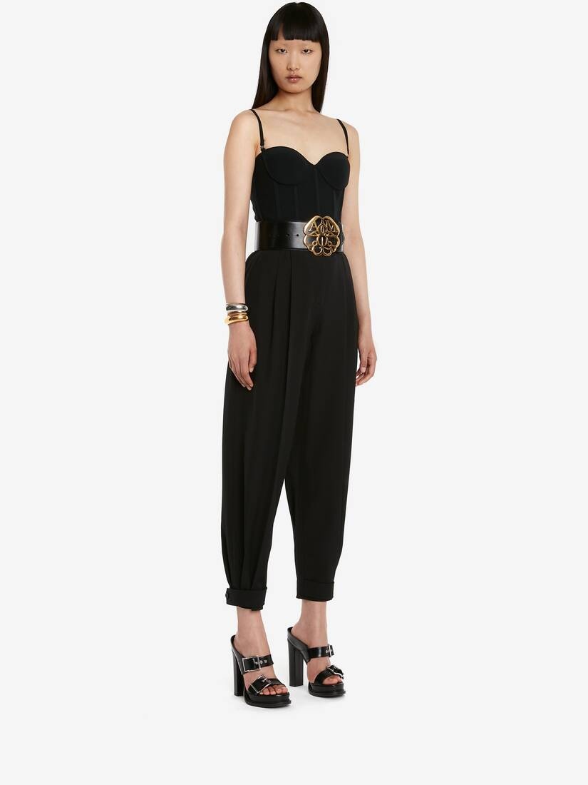 Corset Top in Black - 3