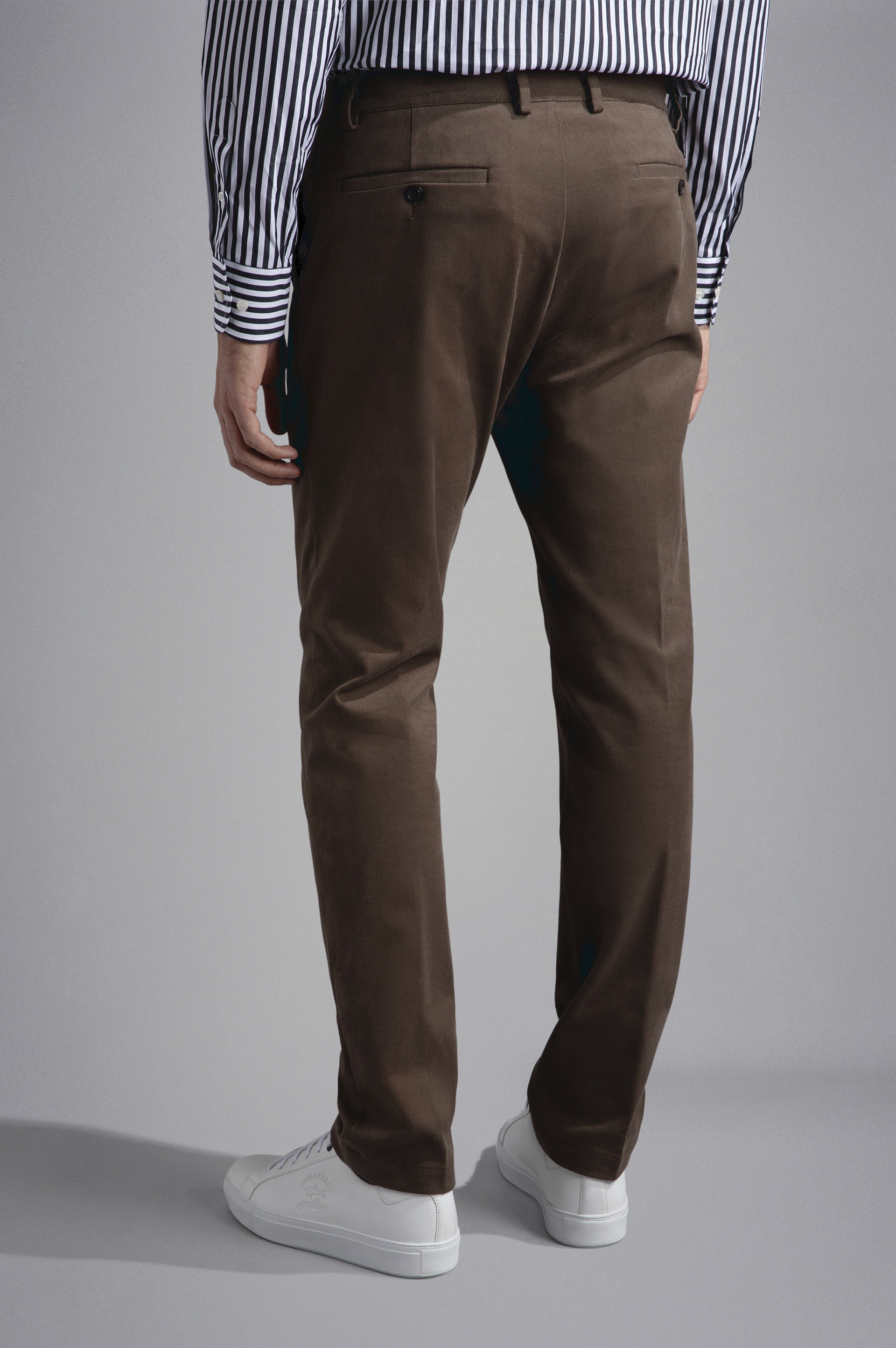 STRETCH COTTON REGULAR WINTER CHINOS TROUSERS - 3