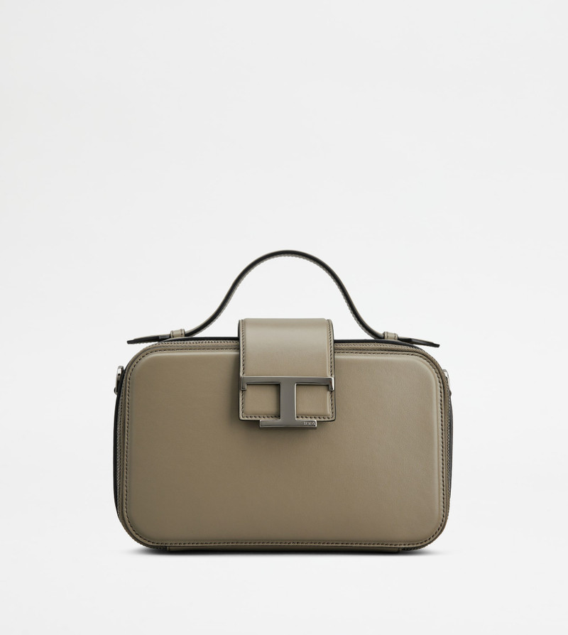 CAMERA BAG IN LEATHER MINI - GREY 1
