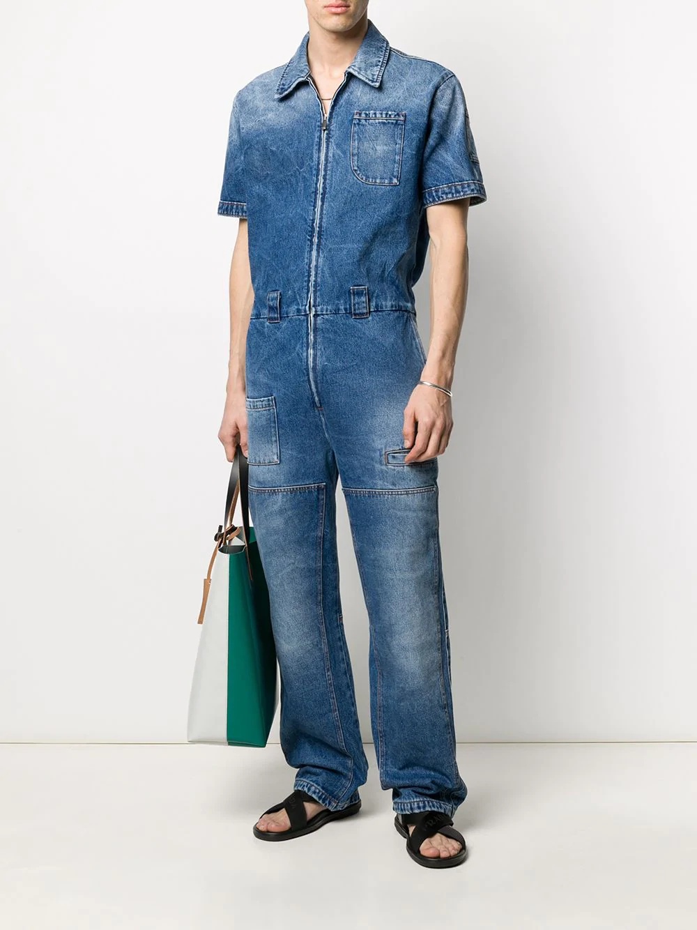 workwear denim overall - 2