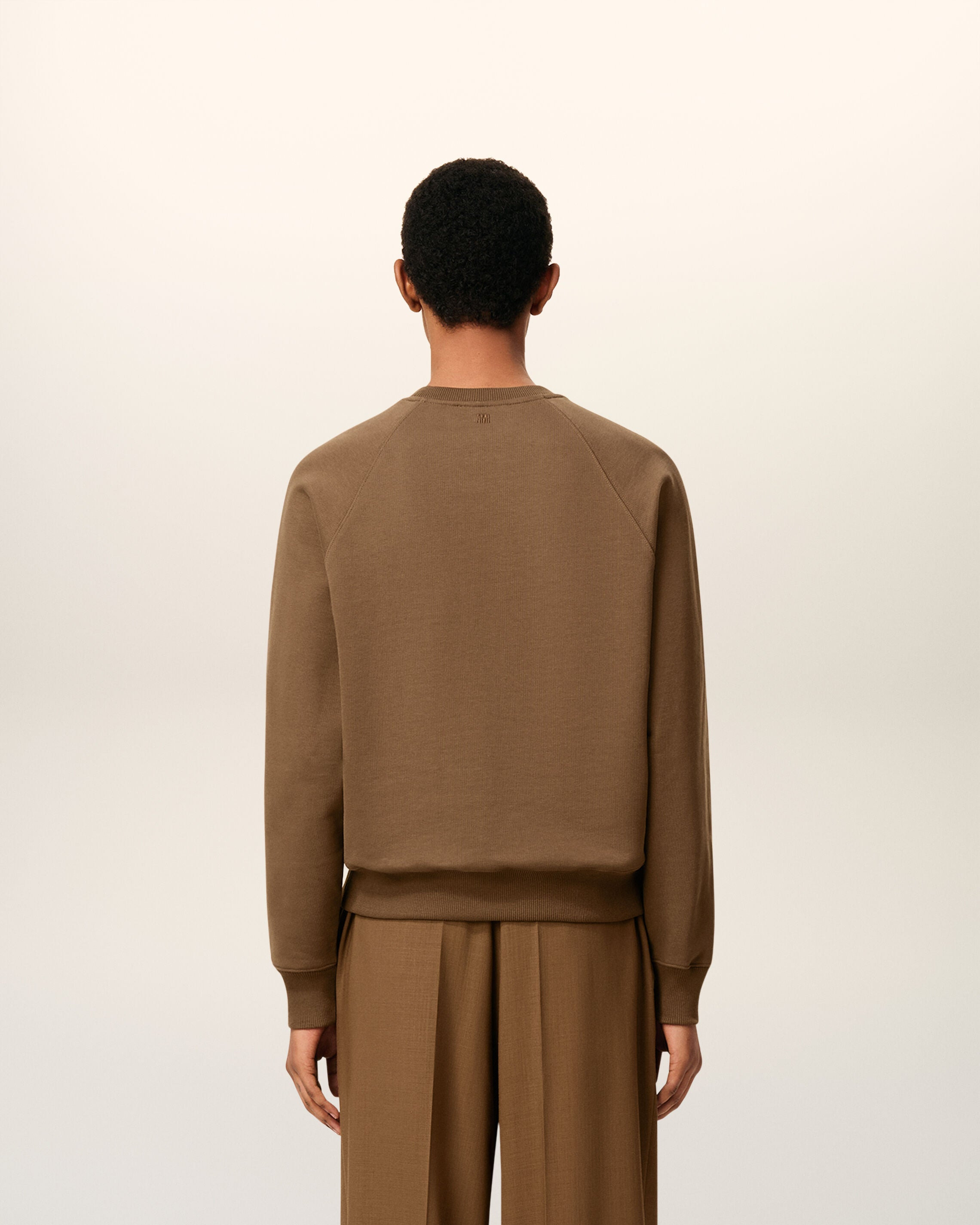 BROWN COTTON AMI DE COEUR SWEATSHIRT - 5