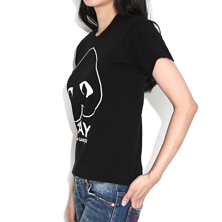 (WMNS) COMME des GARCONS PLAY Inverted Heart Logo T-Shirt 'Black' AZ-T113-051-1 - 4