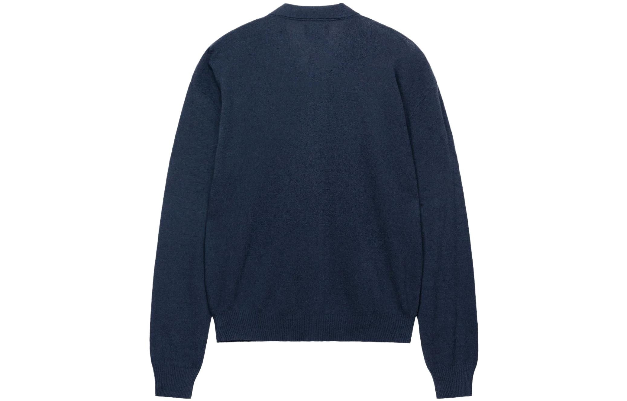 LIGHT ZIP NAVY 美品 STUSSY LS POLO WEIGHT