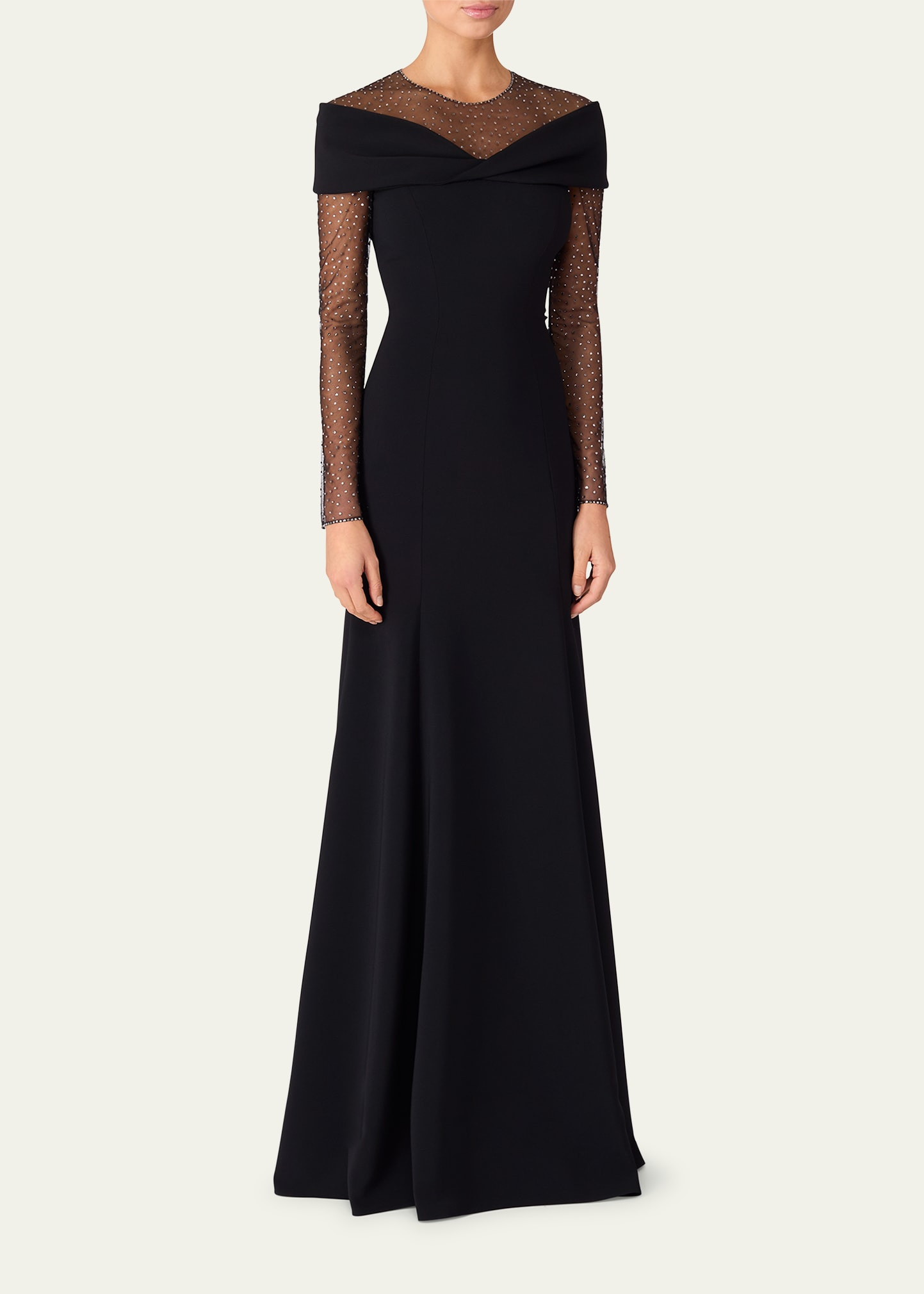 Etienne Crystal Illusion Off-The-Shoulder Gown - 2