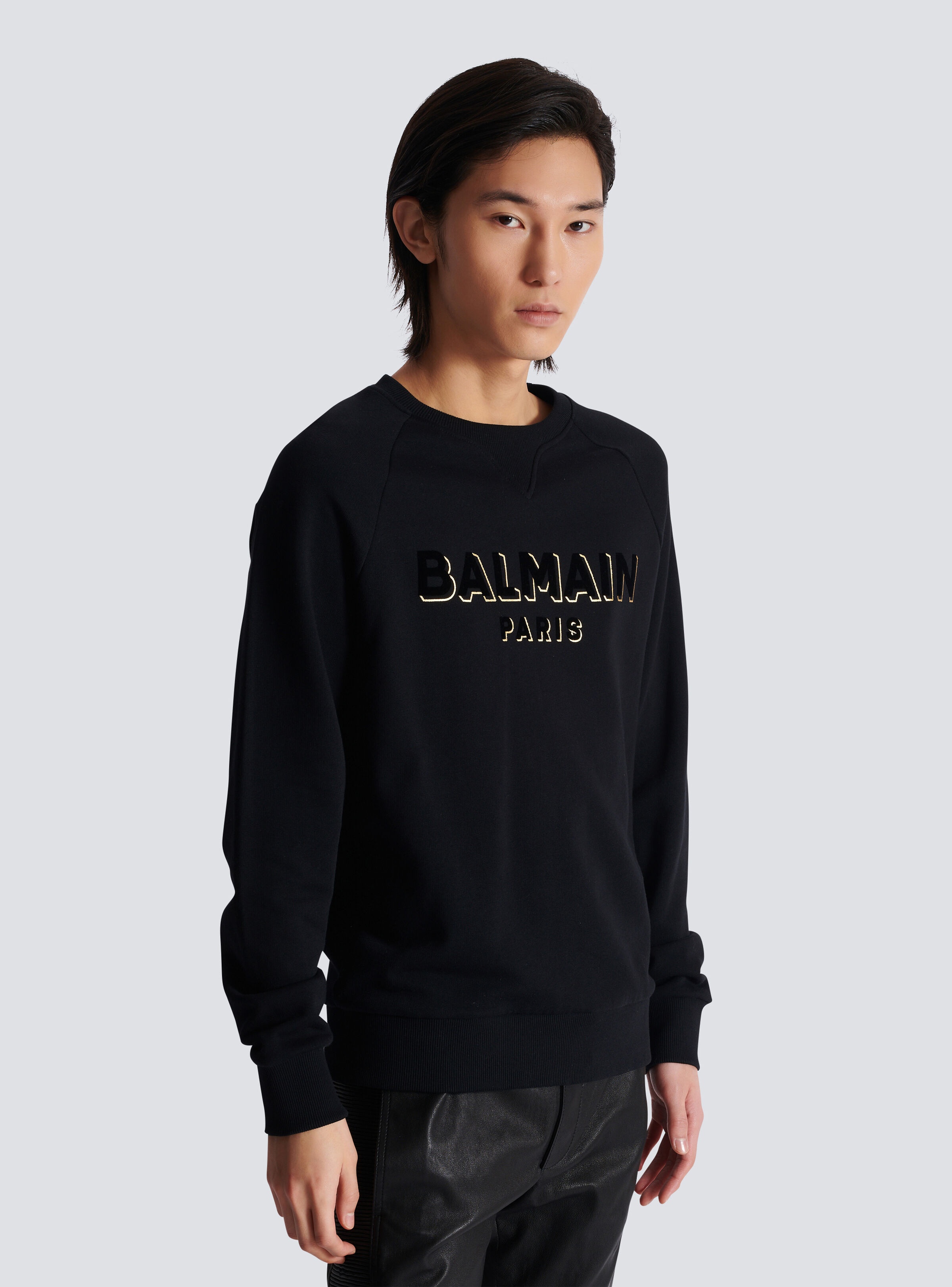 Metallic flocked Balmain sweatshirt - 6