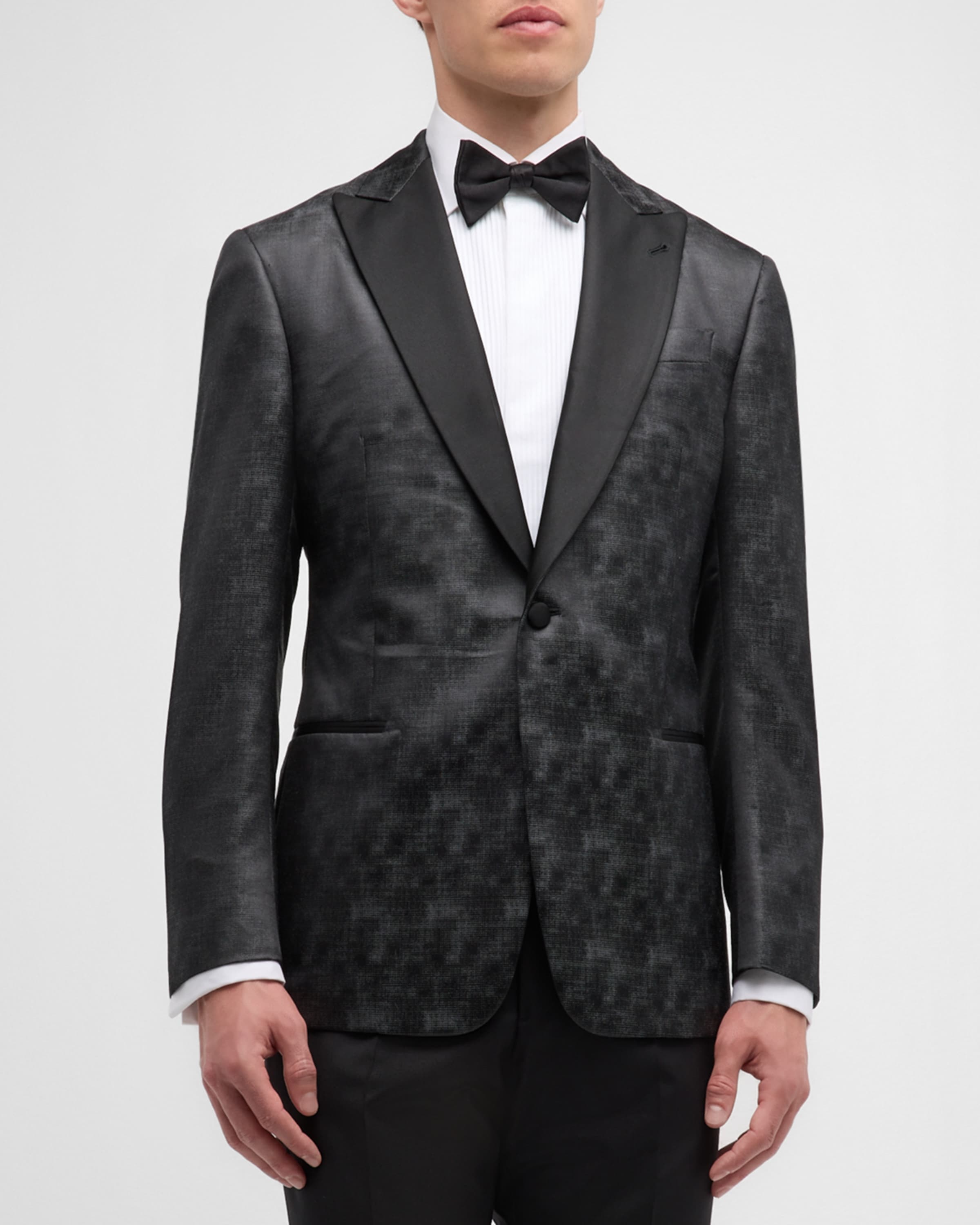 Men's Micro-Dot Peak Dinner Jacket - 2