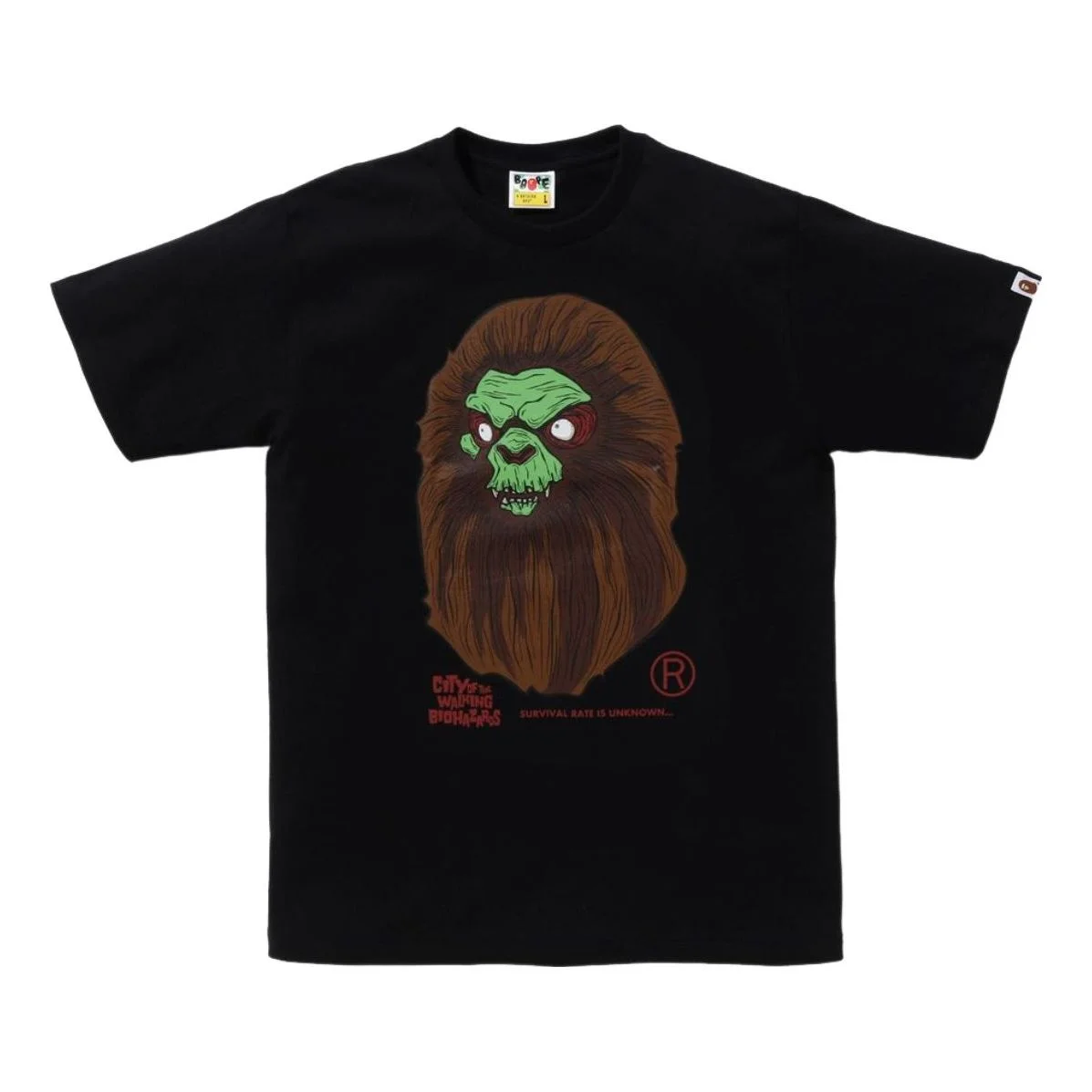 A Bathing Ape Horror Mad Face Tee 'Black' 1K70-110-018-BLACK - 1