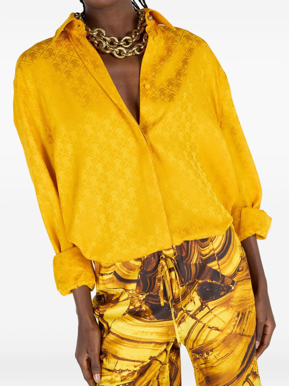 monogram snake-embossed shirt - 6