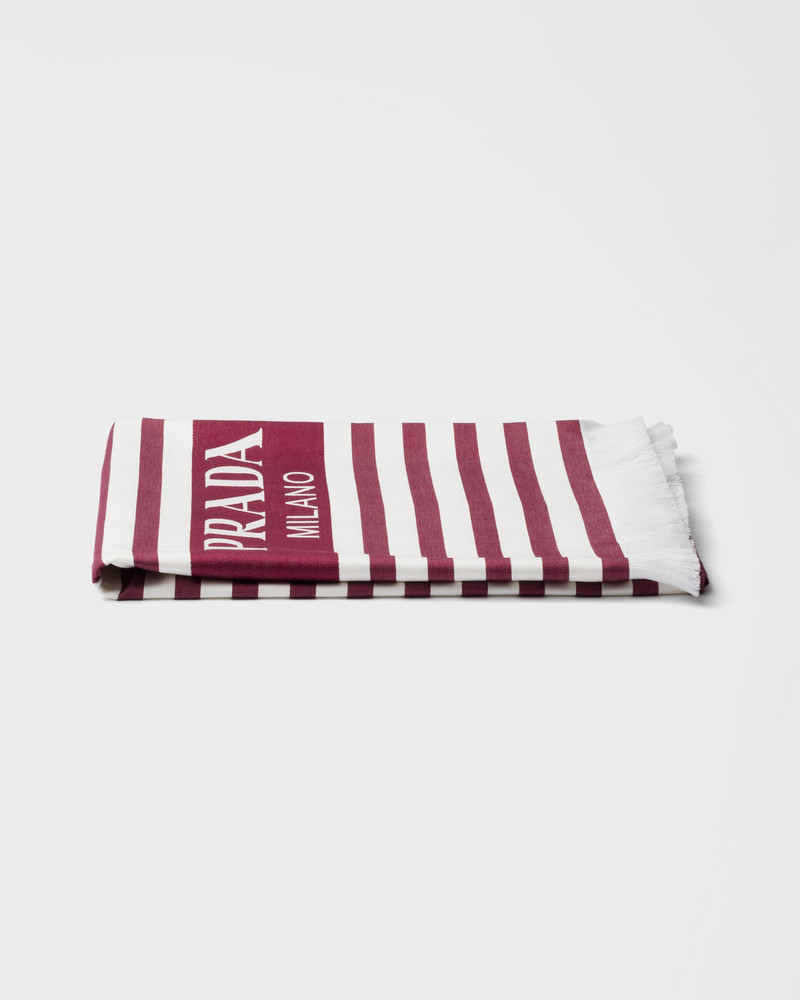 Striped cotton beach towel 1