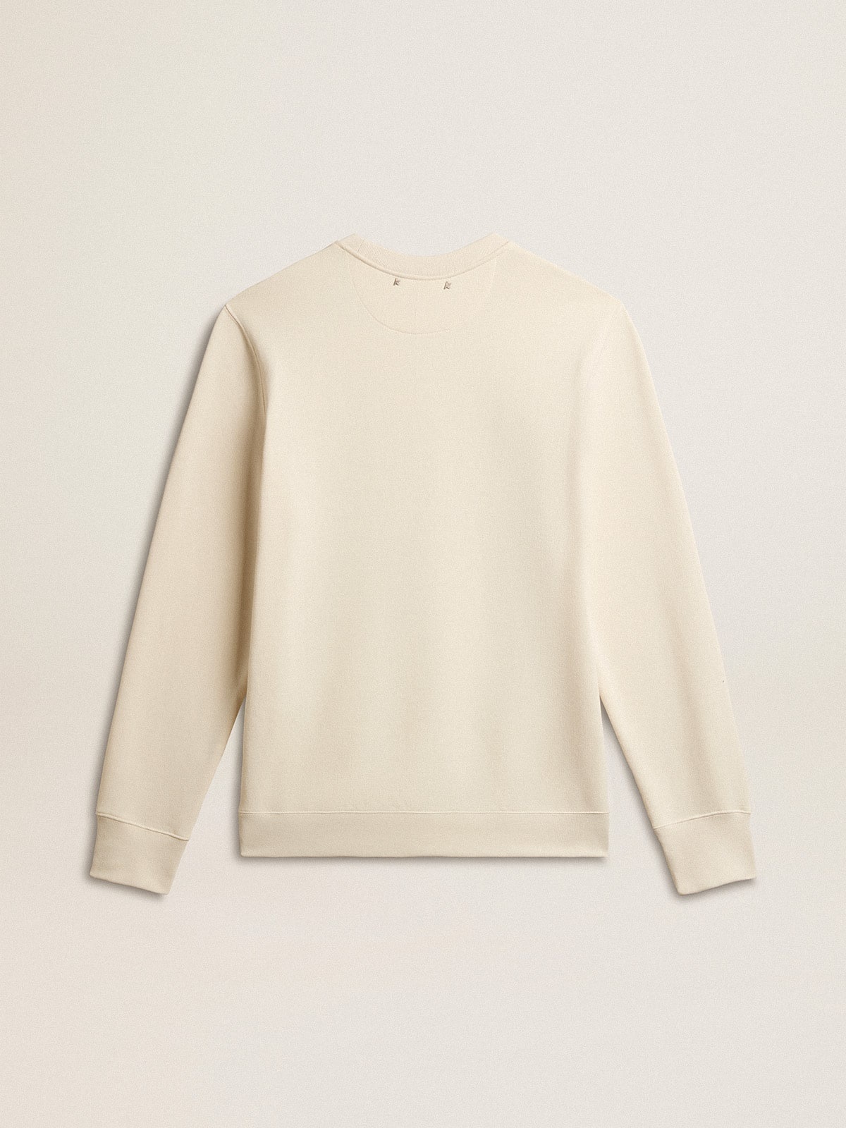 Men's cotton crew-neck sweatshirt with embroidered lettering - 7