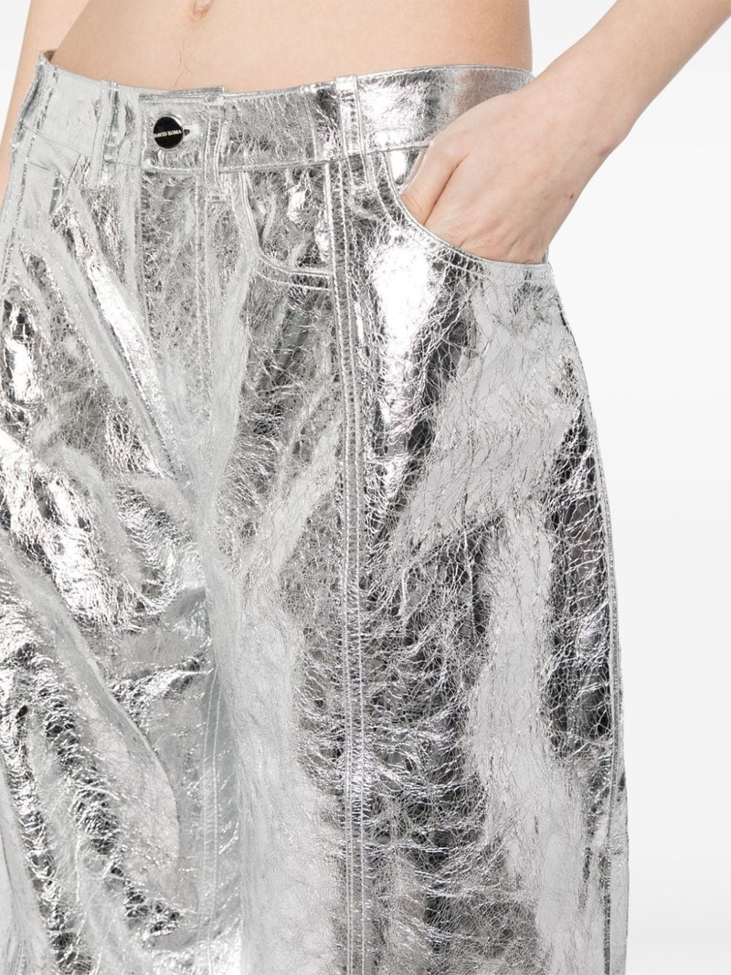 metallic leather wide-lg trousers 5