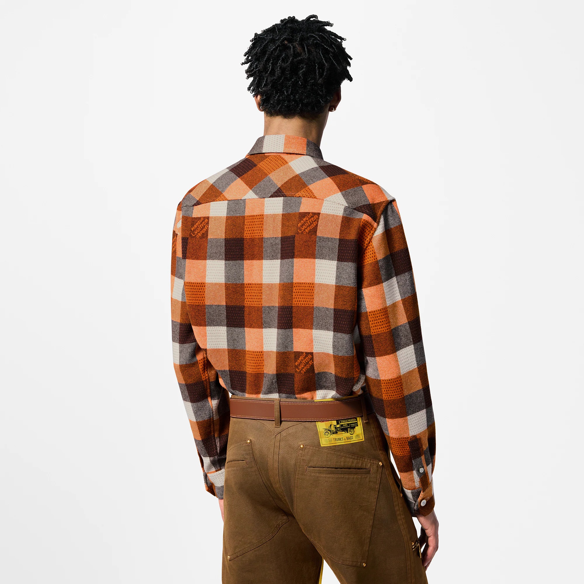 Button-Down Long-Sleeved Flannel Shirt - 5