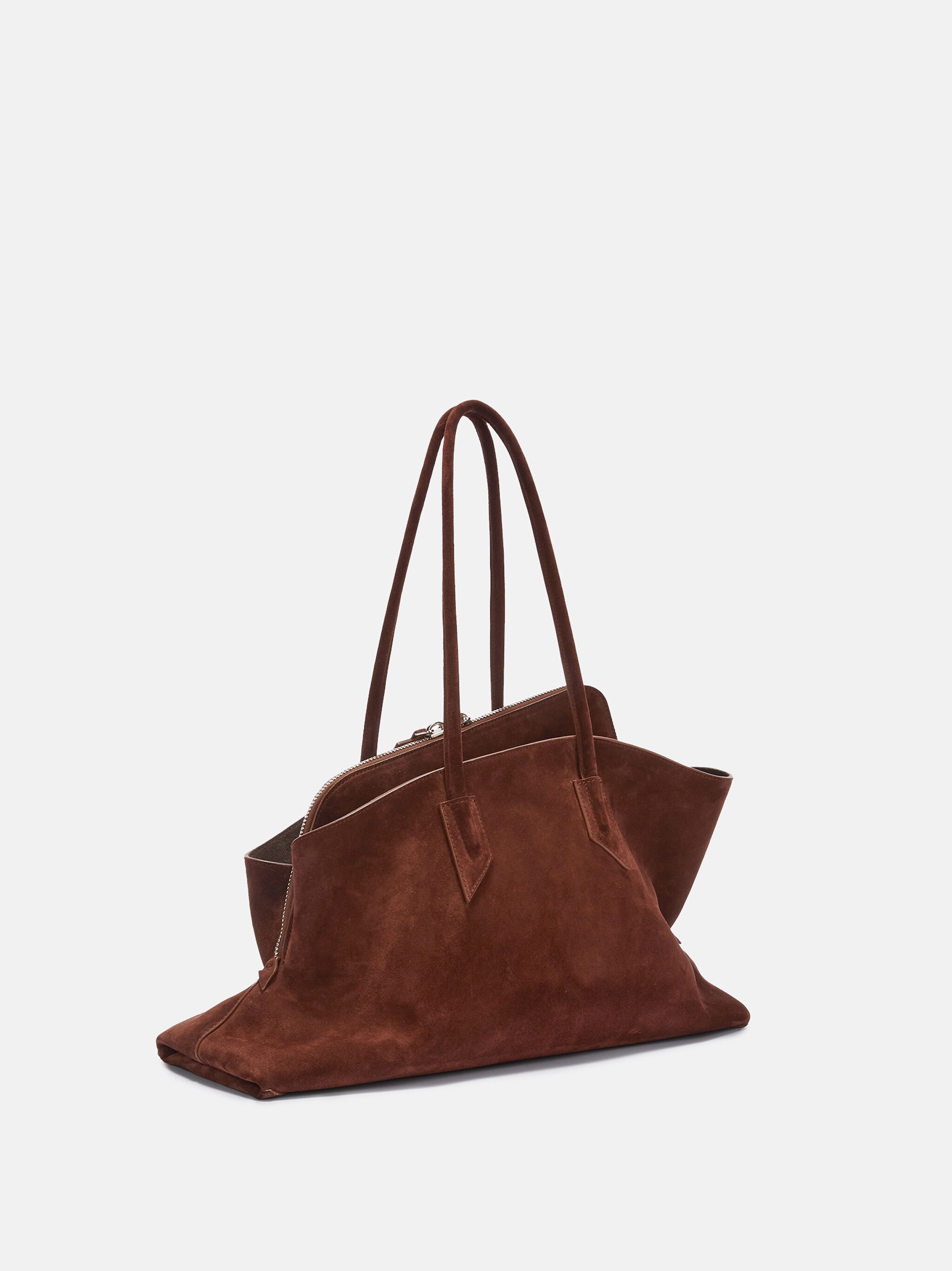 THE ATTICO ''LA PASSEGGIATA MEDIUM'' LIGHT CHOCOLATE TOP