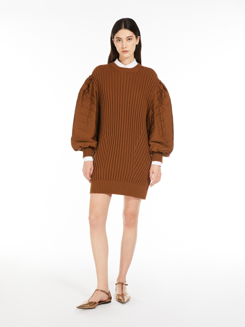 Max Mara OTTUSO Short ribbed wool dress outlook