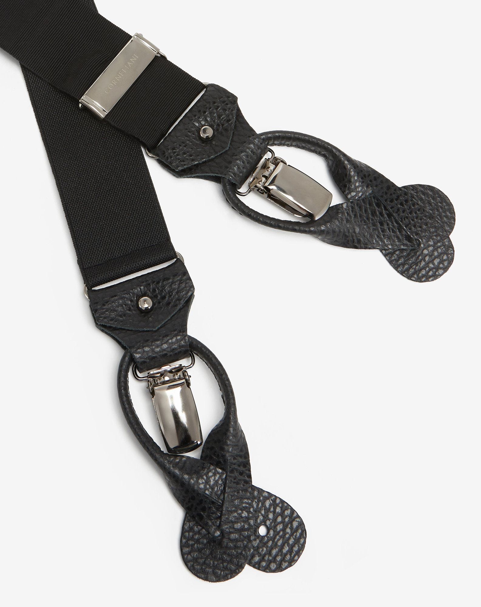 Adjustable black suspenders - 2