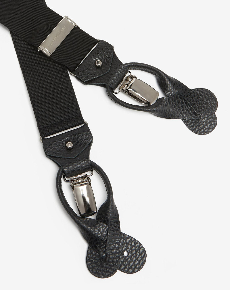 CORNELIANI Adjustable black suspenders outlook