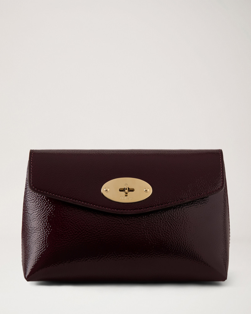 Darley Cosmetic Pouch Deep Aubergine Patent 1