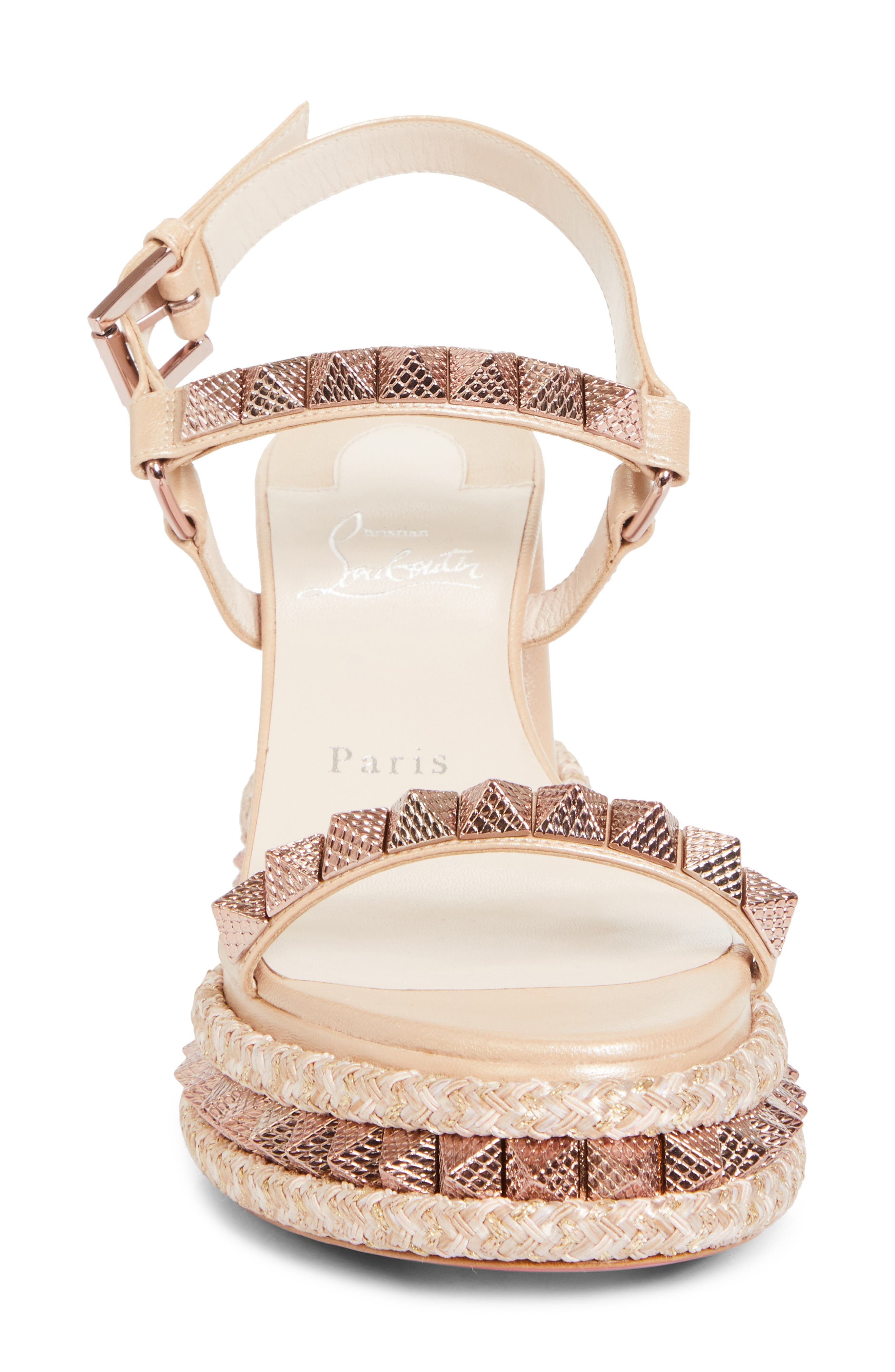Christian Louboutin Superaclou Espadrille Sandal in Leche/Lin Leche at Nordstrom - 4