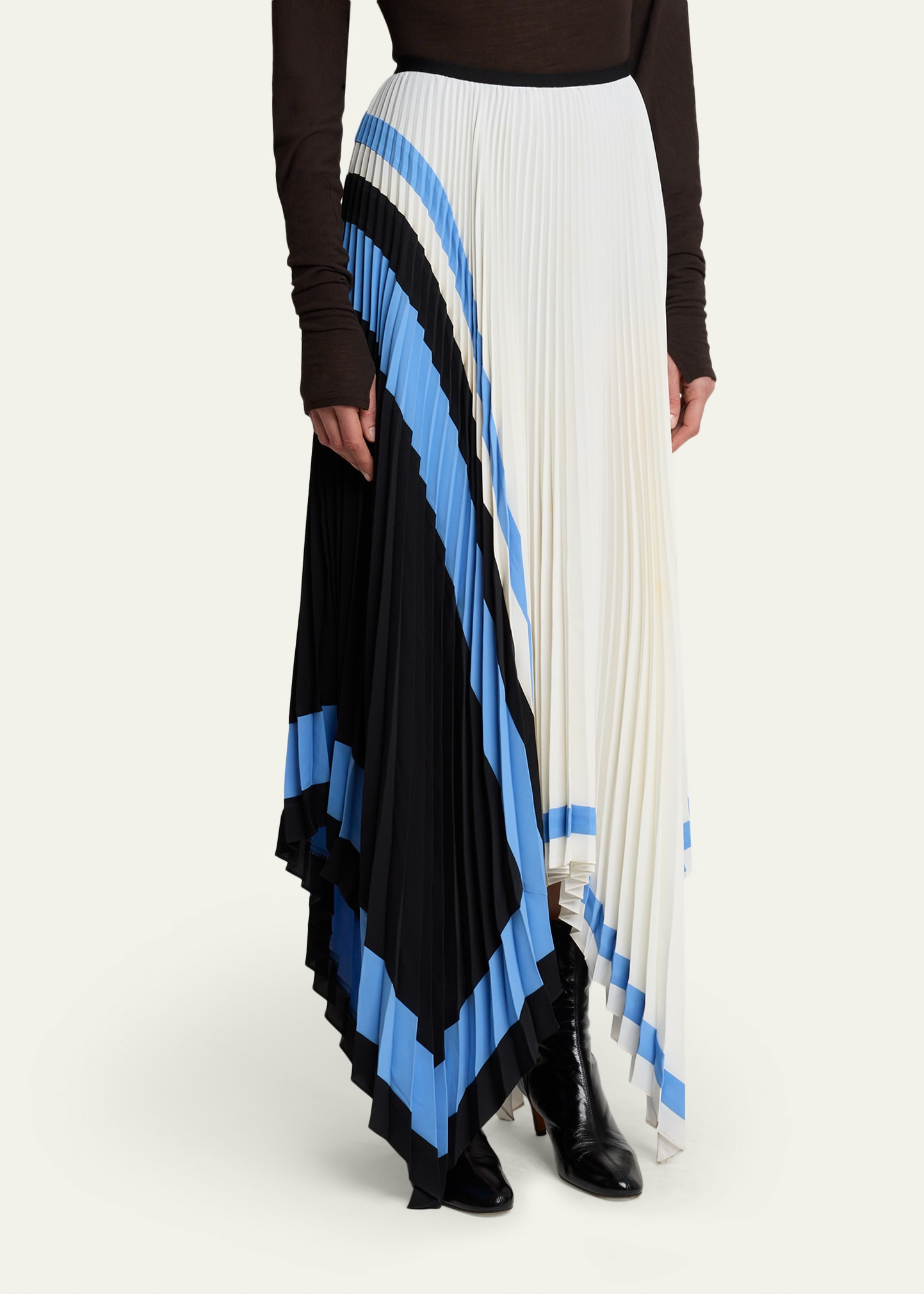 Emilia Pleated Handkerchief Midi Skirt - 4