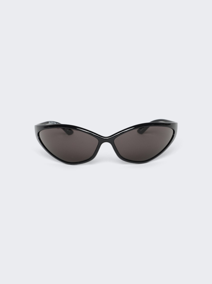 90s Oval Sunglasses Black - 1