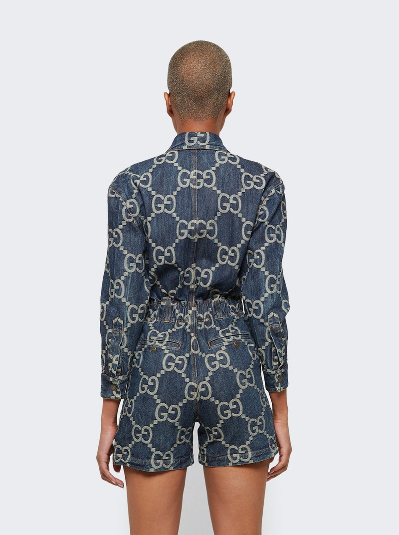 GG Denim Jumpsuit Blue and Ivory 5