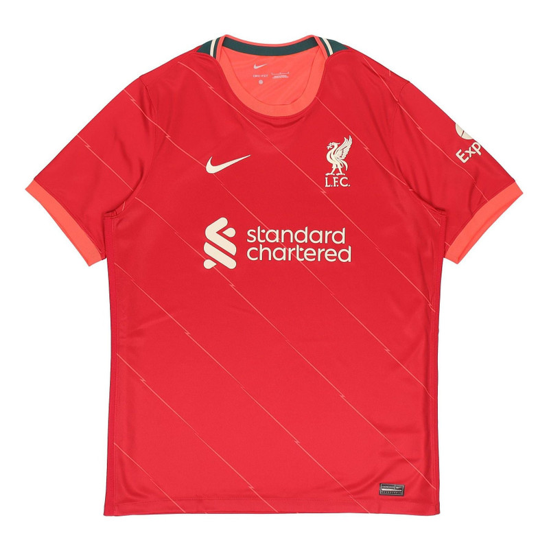 Nike 21-22 Season Fan Edition Liverpool Home Casual Sports Soccer/Football Short Sleeve T-shirt Red - 1