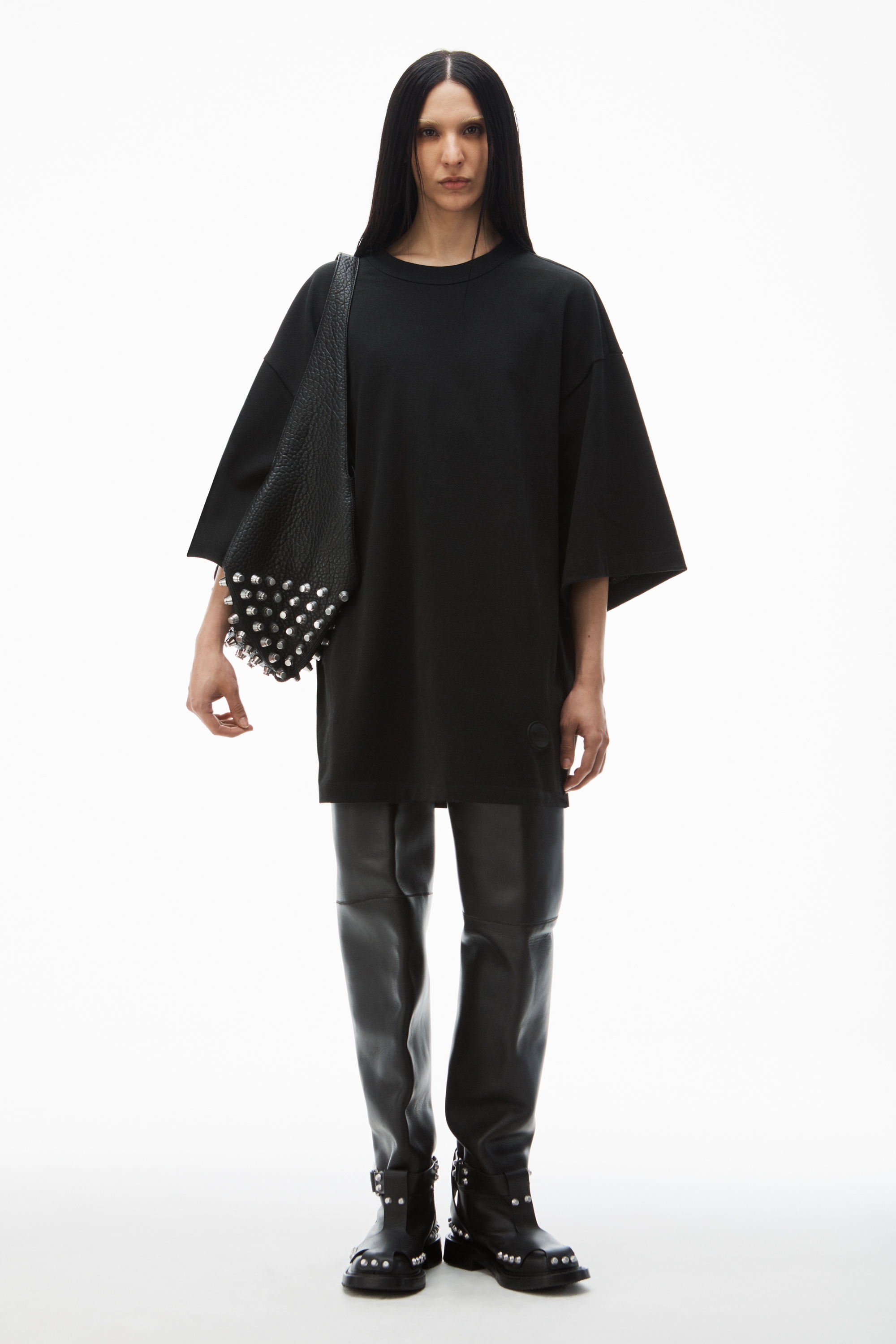 oversize drop-sleeve tee in japanese cotton jersey - 6