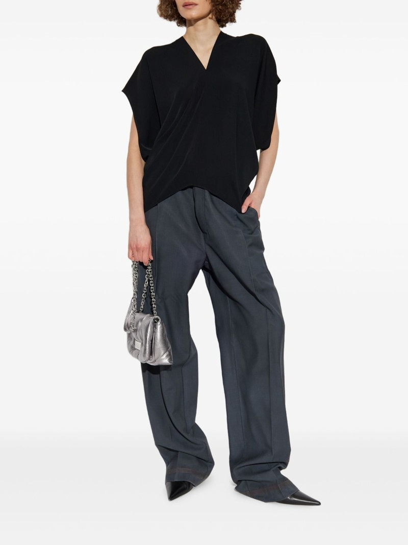 MM6 Maison Margiela draped V-neck blouse outlook
