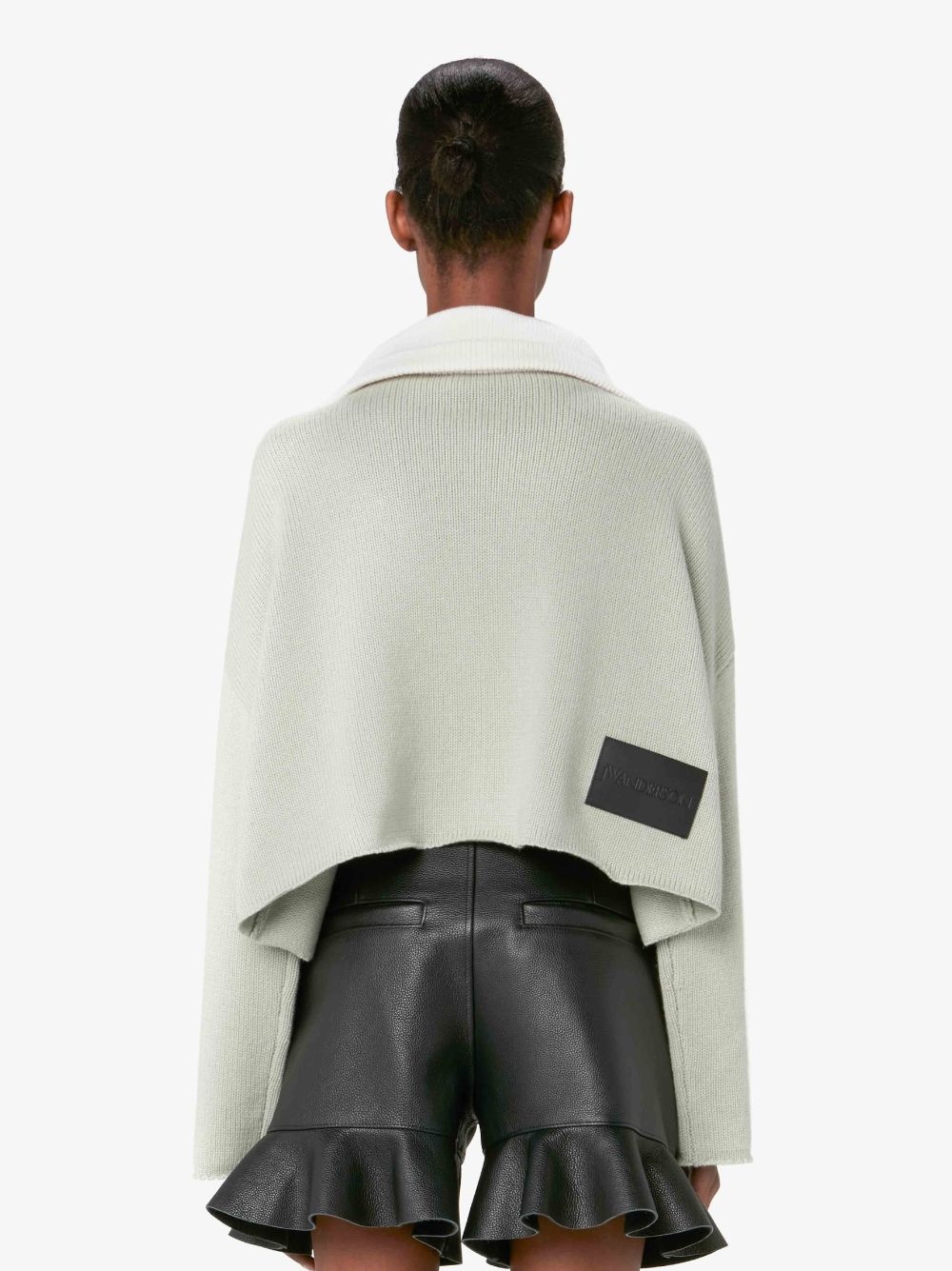 CROPPED FUNNEL NECK ZIP JUMPER - 3