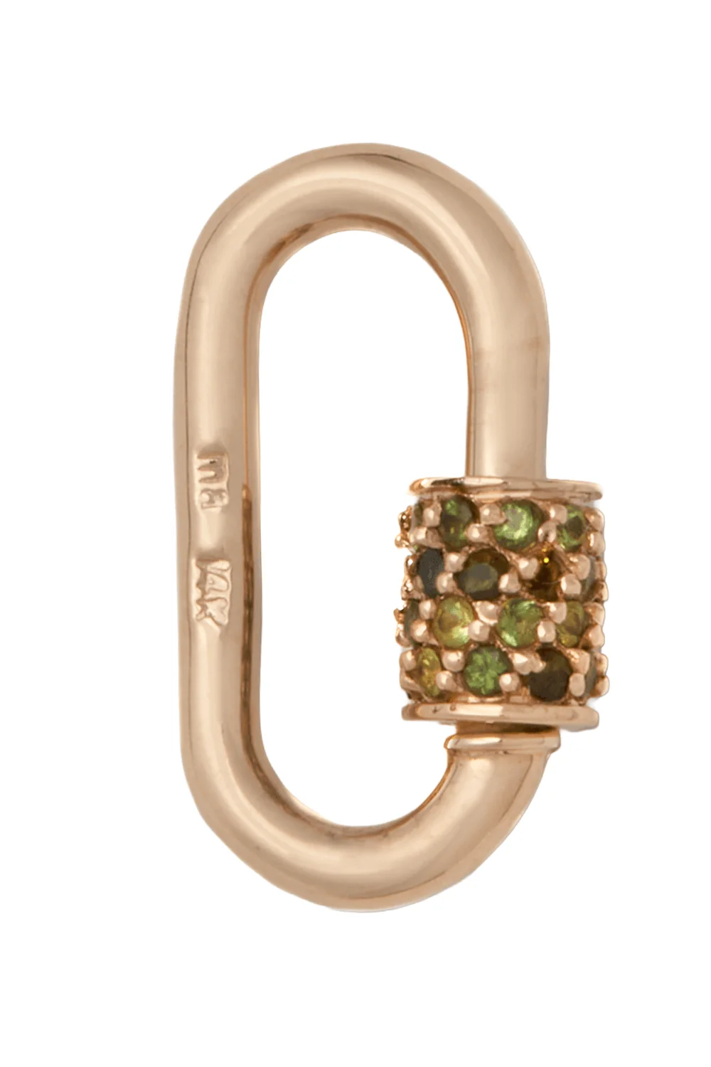 Green Tourmaline Stoned Babylock - 1