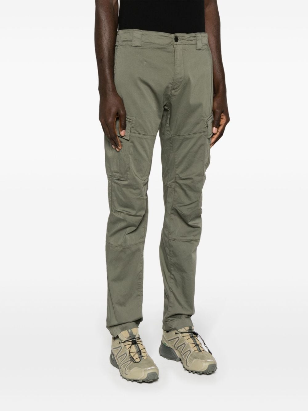 Lens-detail mid-rise cargo trousers - 3