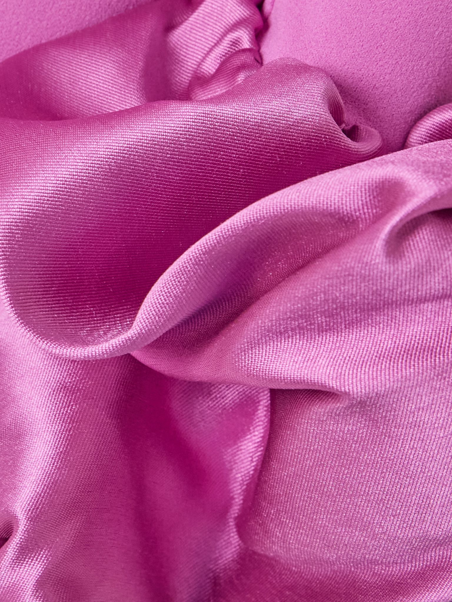 Talia off-the-shoulder faille-trimmed crepe gown Pink - 4