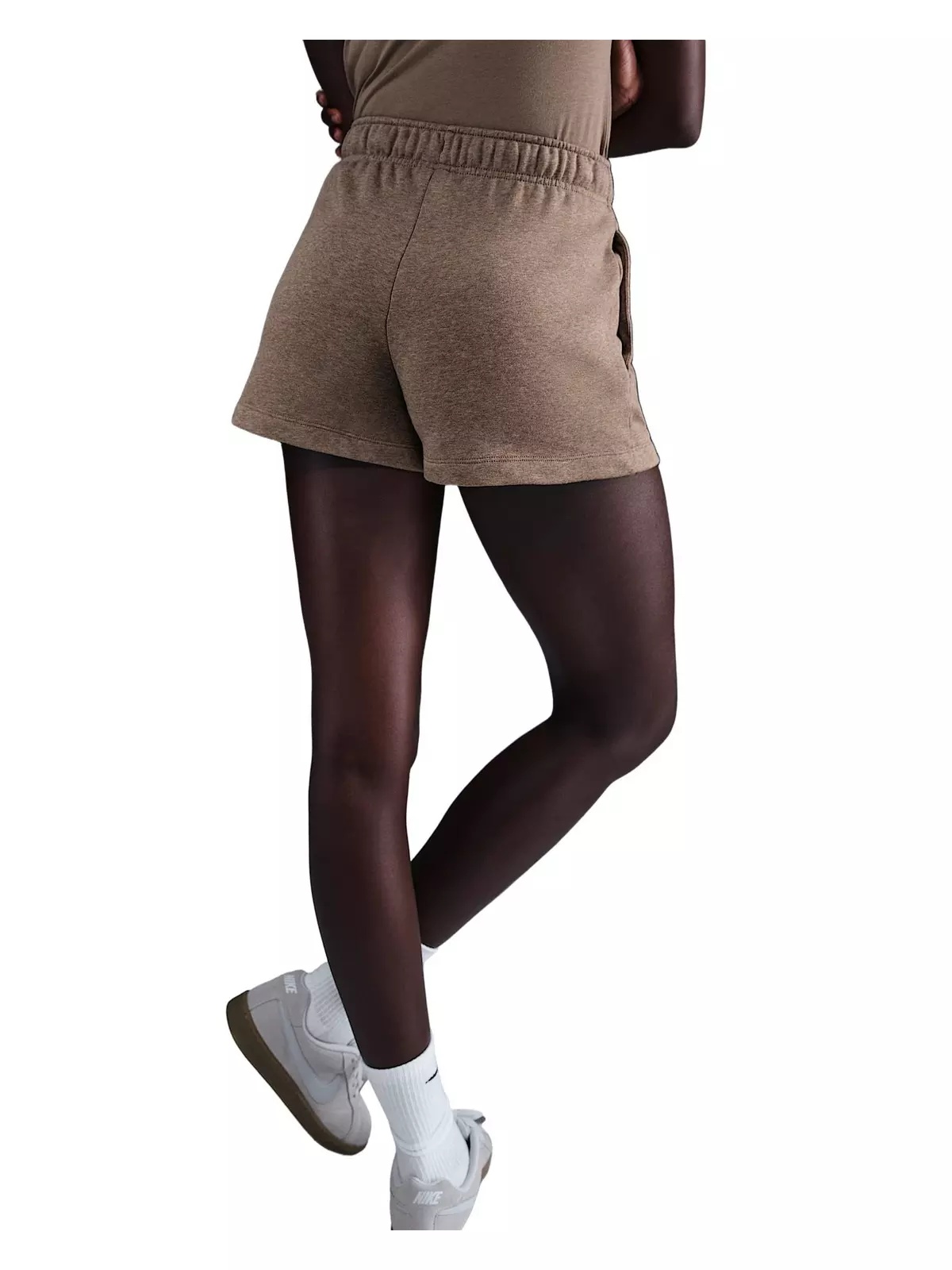 Women's Sportswear Club Fleece Mid-Rise Shorts -Brown - 4