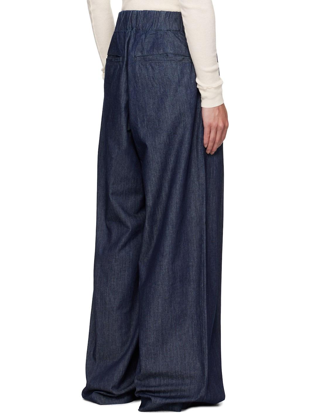 Navy Drawstring Jeans - 3