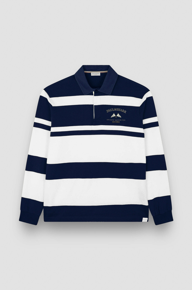 COTTON JERSEY RUGBY POLO SHIRT WITH EMBROIDERY 1
