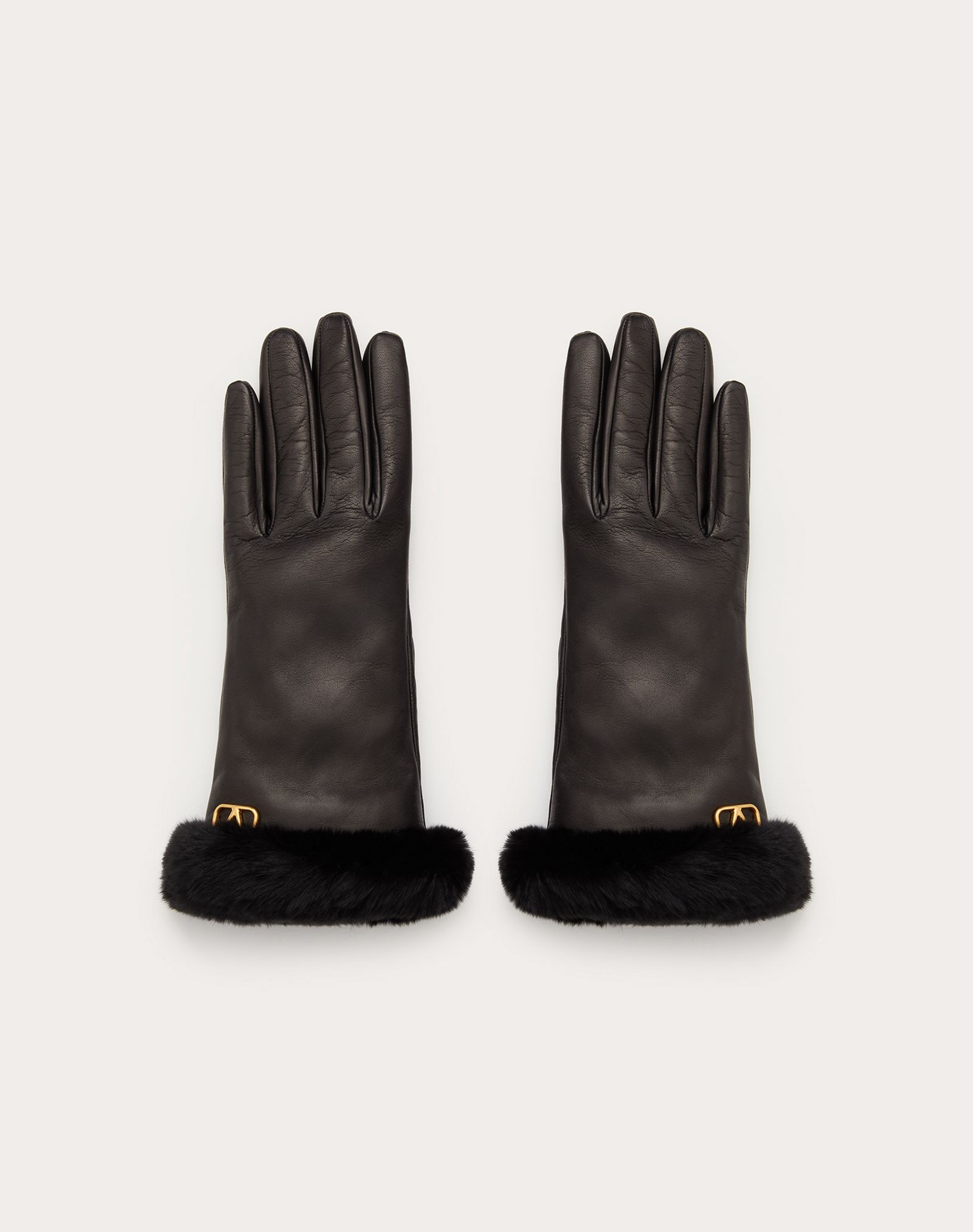 VLogo Signature Fur Gloves - 1