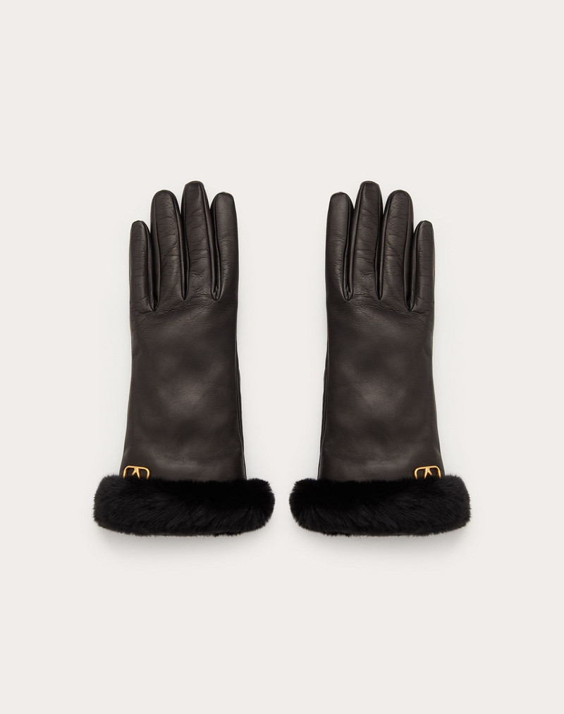 VLogo Signature Fur Gloves 1