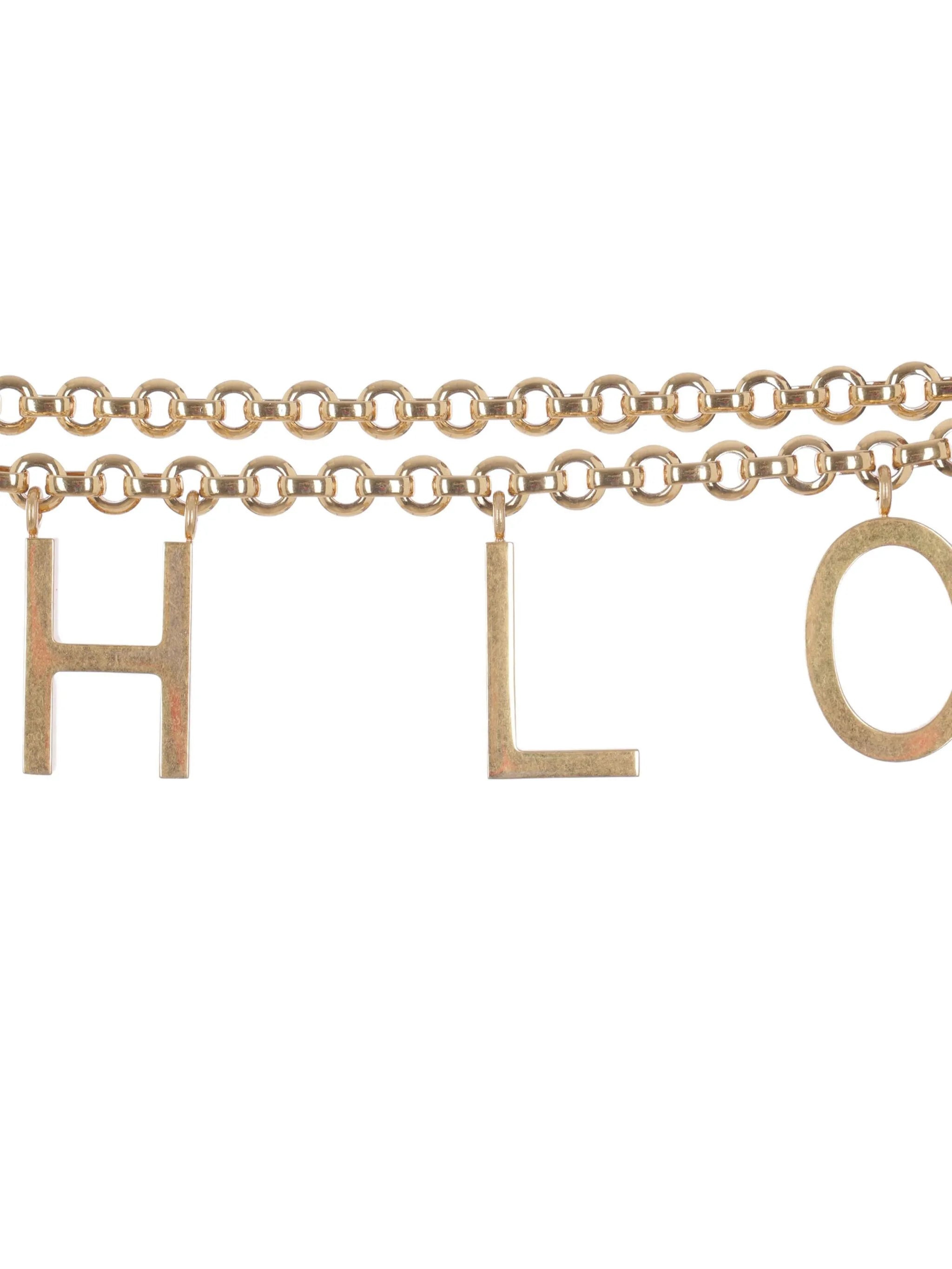 lettered chain belt - 3