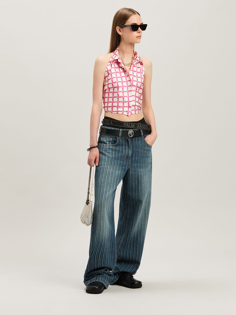 Palm Angels Net logo open back shirt outlook