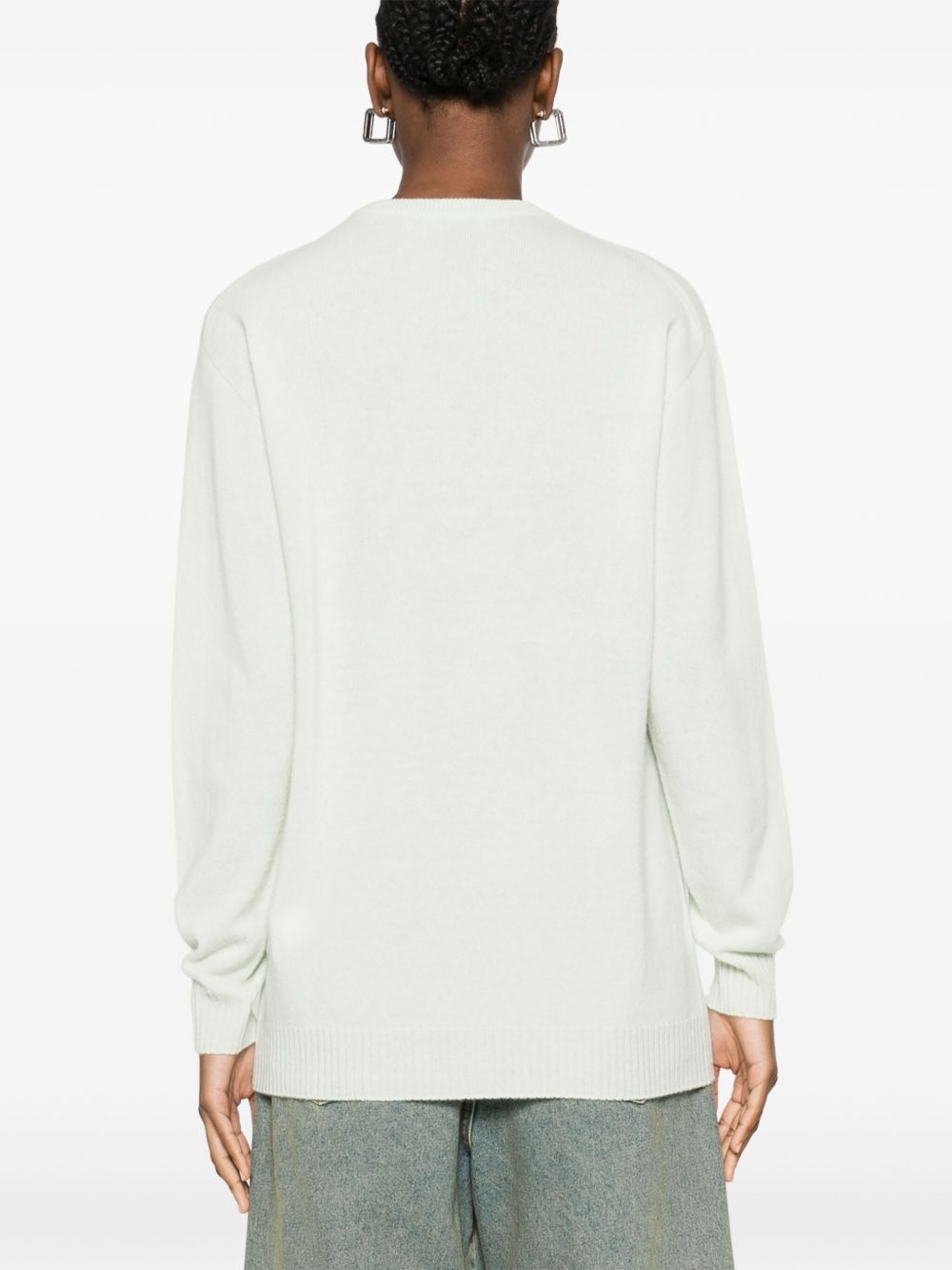 rhinestone-logo sweater - 4