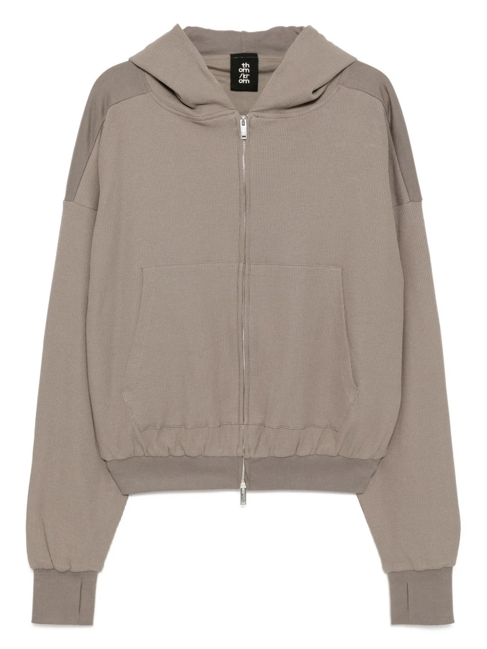 waffle-effect hoodie - 1