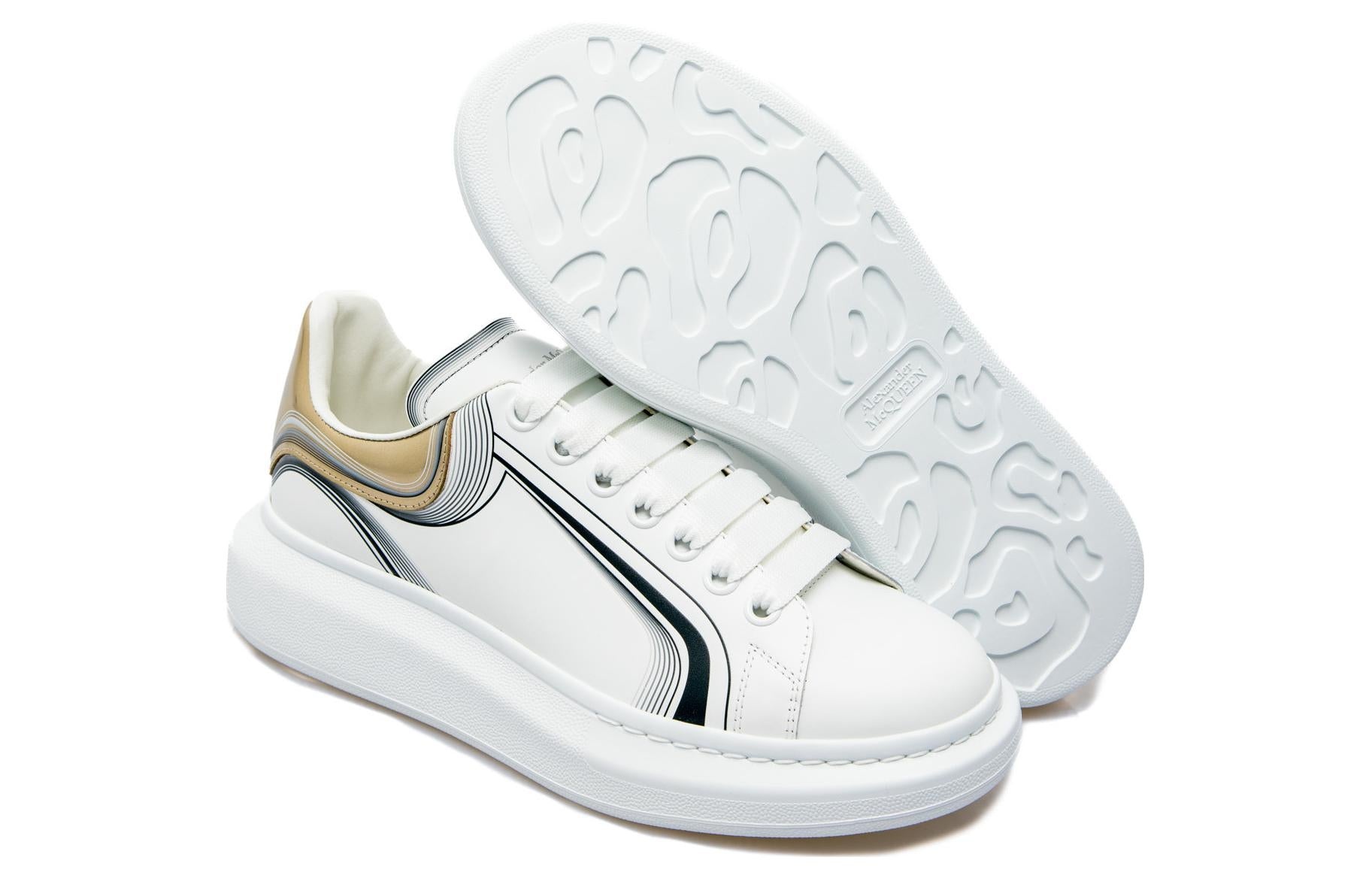 Alexander McQueen Oversized Sneaker 'White Vanilla Black' 750336WIDJP8834 - 5