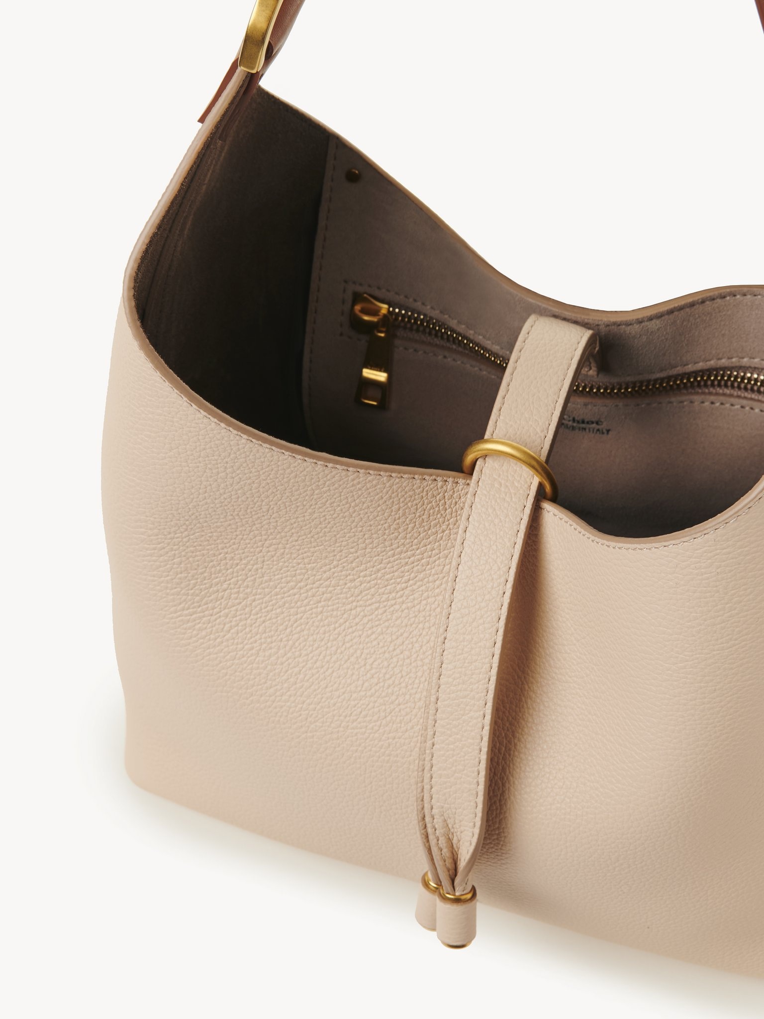 SMALL MARCIE HOBO BAG IN GRAINED LEATHER - 5