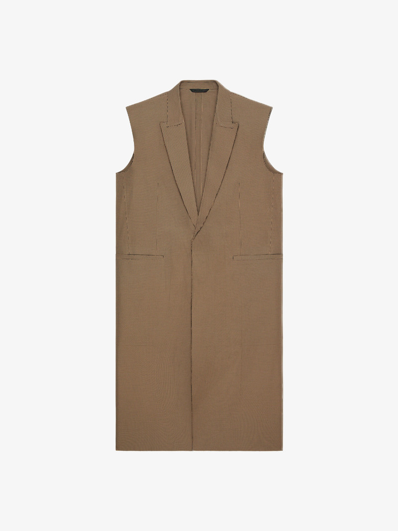 COAT IN TECHNICAL FIBER WITH RAW EDGES 1