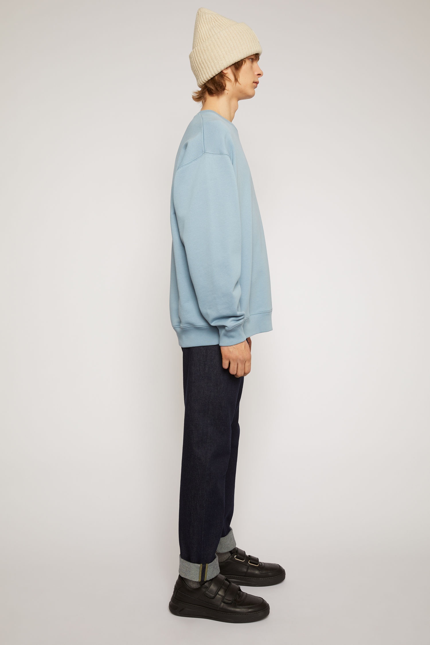 Logo patch sweatshirt mineral blue - 3