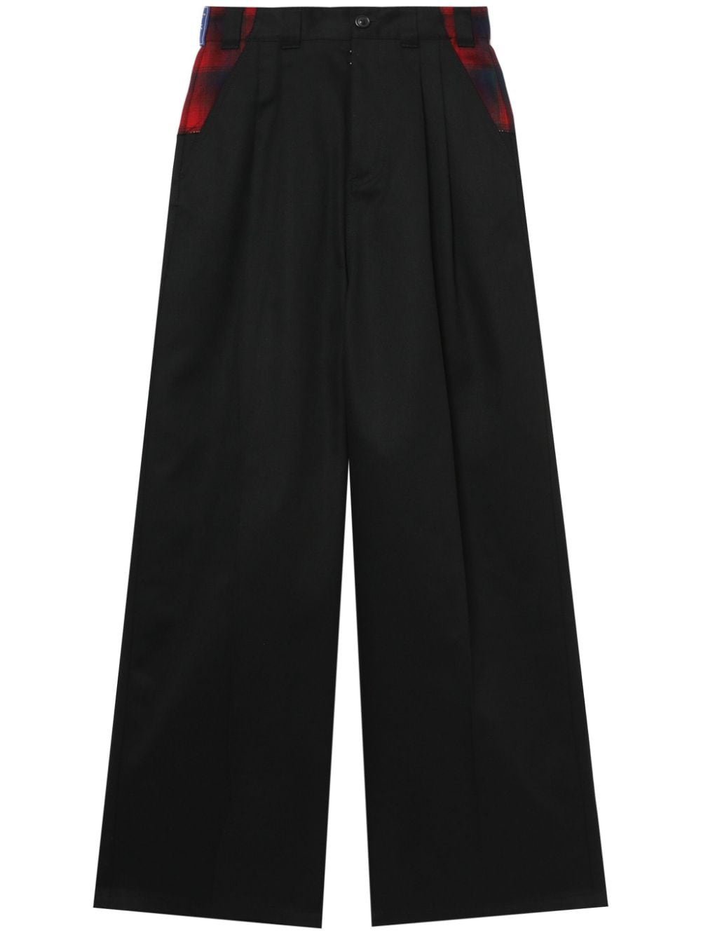 panelled wide-leg trousers - 1