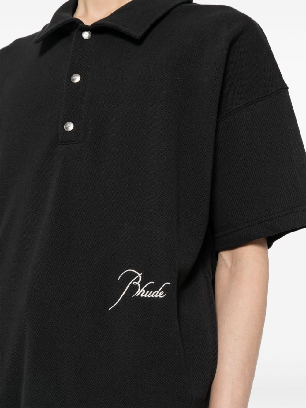 logo-embroidered polo shirt - 5