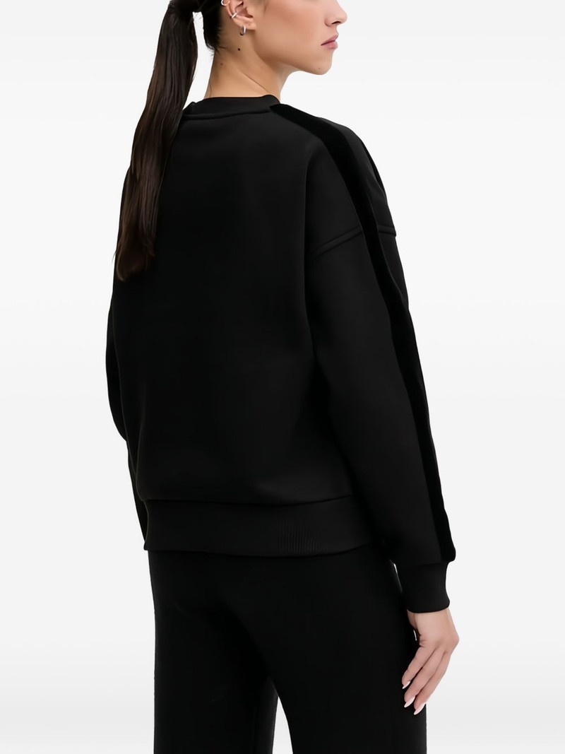 velvet panel sweatshirt 3