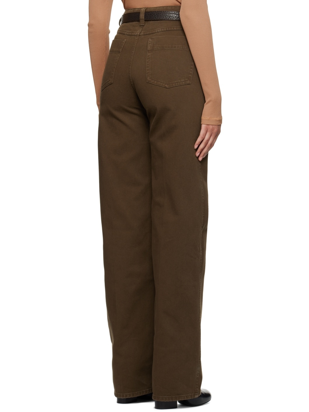 Brown Straight-Leg Jeans - 3