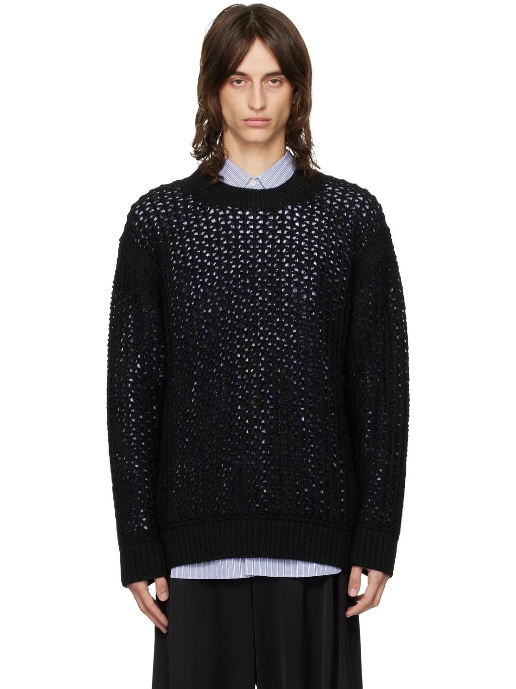 Black Wool Sweater - 1